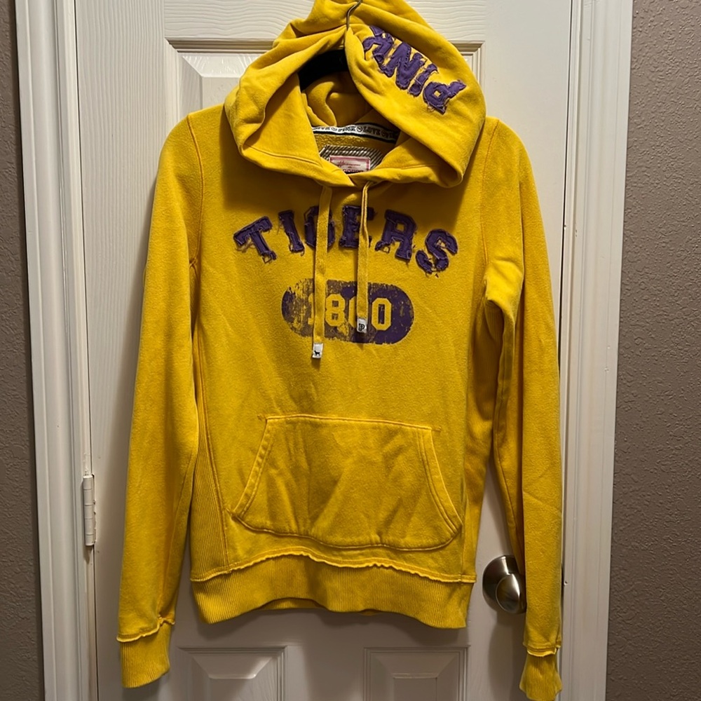 PINK Victoria’s Secret Yellow & Purple LSU Tigers Hoodie